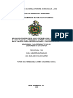 Aplicación de Modelos de Series de Tiempo para La Predicción A Corto Plazo de La Producción de Post - Larvas de Camarón en La Empresa Farallon Aquaculture S.A. Las Peñitas, Leon.