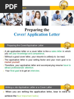 Cover/ Application Letter: Preparing The