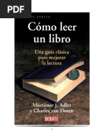 Ensayo "Cómo Leer Un Libro"