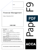 Financial Management: Friday 5 December 2014