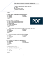 Chapter 1-Consumer Behavior and Consumer Research: Multiple Choice