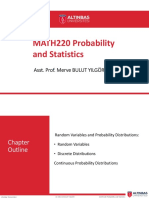 MATH220 Probability and Statistics: Asst. Prof. Merve BULUT YILGÖR