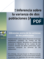 2 2 2 Inferencia Sobre Una Varianza de Dos Poblaciones 1