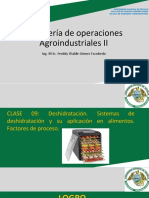 SEMANA 09 - Deshidratación. Sistemas de Deshidratación y Su Aplicación en Alimentos