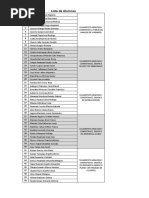 Lista de Alumnos Diseño Experimental