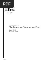 Texas State Auditor's Office Report On Emerging Technology Fund