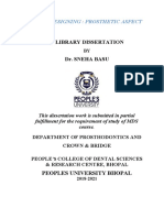 Smile Designing: Prosthetic Aspect: A Library Dissertation Dr. Sneha Basu