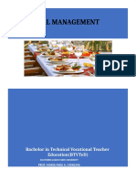 Fsm03 Meal Management: Bachelor in Technical Vocational Teacher Education (Btvted)