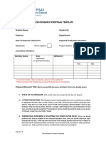 Thesis Research Proposal Template: Thesis Option: Project Option