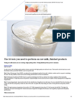 The 16 Tests You Need To Perform On Raw Milk, Finished Products - 2016-06-16 - Dairy Foods