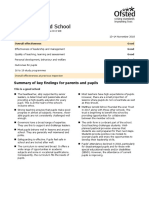 Matthew Arnold School: Summary of Key Findings For Parents and Pupils