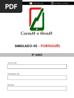 Simulado 05 - Português - 5º Ano (Blog Do Prof. Adonis)