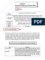 Lesson 6: Professionals and Practitioners of Social Work: Part I. Learning Module Information