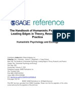 The Handbook of Humanistic Psychology: Leading Edges in Theory, Research, and Practice