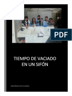 PDF Tiempo de Vaciado en Un Sifon Mecanica de Fluidos - Compress