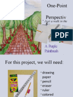 One-Point Perspectiv E: A Purple Paintbrush