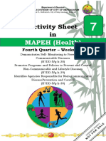 Activity Sheet In: MAPEH (Health)