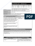 Bridging Wrting Unit 1 Lesson Plan