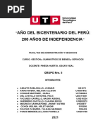 Año Del Bicentenario Del Perú: 200 Años de Independencia: GRUPO Nro. 5