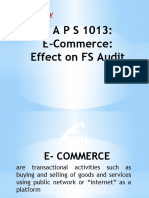 PAPS1013: E-Commerce: Effect On FS Audit: An Overview