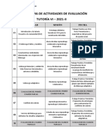 Cronograma de Actividades-Tutoría Vi - 2021-Ii