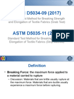 ASTM D5034-09 (2017) : Standard Test Method For Breaking Strength and Elongation of Textile Fabrics (Grab Test)