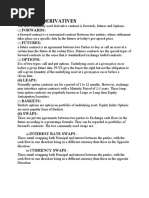 Types of Derivatives: Forwards: Futures