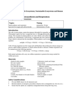 Teacher Demo: Photosynthesis and Respiration: Complementary Processes