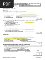 Unit 8 Short Test 1A: Grammar