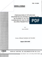 Preparation Et Étude Des Propriétés de Diodes Au Tellurure de Plomb Et Au Tellurure de Cadmium en Vue D'Une Utilisation en Spectrométrie Nucléaire