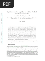 Single Pulse Detection Algorithms For Real-Time