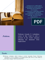 Chapter 9 Case GONZALO D. LABUDAHON, KAPATIRANG ANAK-PAWIS SA PIONEER TEXTURIZING