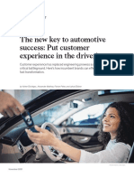 The New Key To Automotive Success: Put Customer Experience in The Driver's Seat