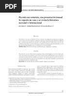 Placenta Succenturiata, Una Presentación Inusual. Se Reporta Un Caso y Se Revisa La Literatura Nacional e Internacional