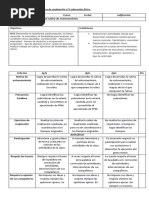 Rubrica EFI Formativa