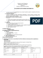 Detailed Lesson Plan in Grade 9 Mathematics