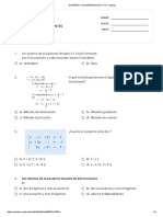 SISTEMAS Y DETERMINANTES - Print - Quizizz