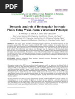 Dynamic Analysis of Rectangular Isotropic Plates Using Weak-Form Variational Principle