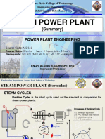 ME 522 - Power Plant Engineering - Review Problems