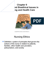 NUR 4837 Chapter 9 PowerPoint Ethical and Bioethical Issues in Nursing and Health CareChapter - 09