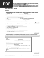 Unit 3 Progress Test B: Grammar