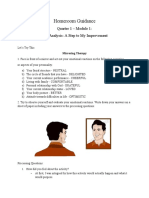 Homeroom Guidance: Quarter 1 - Module 1: Self-Analysis: A Step To My Improvement