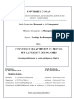 Influence Des Attitudes Au Travail Sur La Fidelisation Des Employes