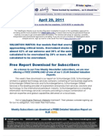 ValuEngine Weekly Newsletter April 29, 2011