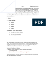 Physics A Unit 4 Equilibrium Forces