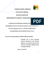 Control de Microorganismos Patógenos y Deteriorativos en Jugo de Naranja Usando Compuestos Antimicrobianos de Oregine de Plantas