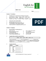 Progress Test 1 (Units 1-2) : Name: - Date