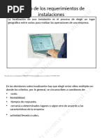 Calculo de Los Requerimientos de Instalaciones