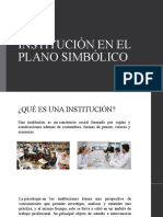 Institución en El Plano Simbólico