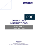 Operating Instructions: Dino XTB Ii 160 - 180 - 210